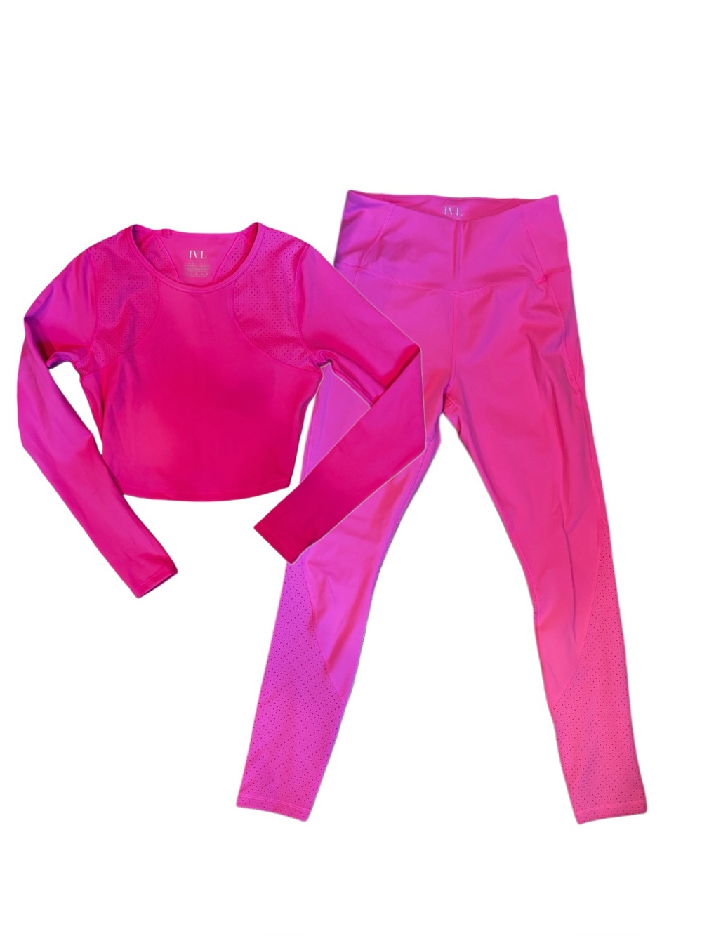 Hot Pink Long Sleeve Athletic Set